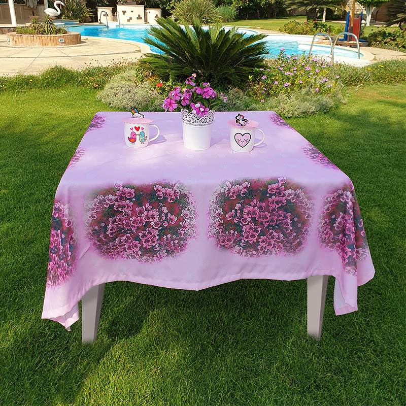 Pink Flowers Tablecloth